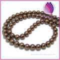 Bead glass pearl coffe10mm round.